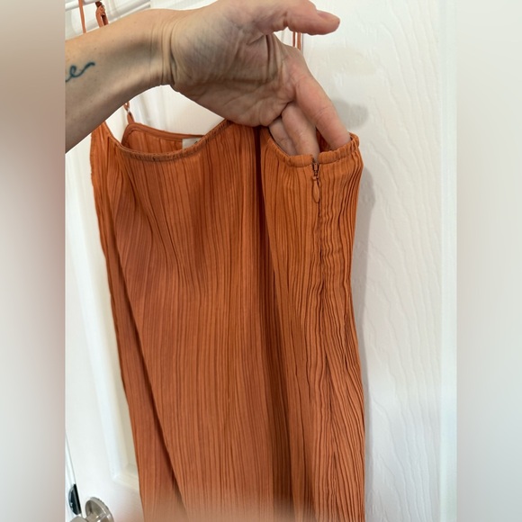 Madewell peachy/orange shift midi dress - Picture 2 of 3